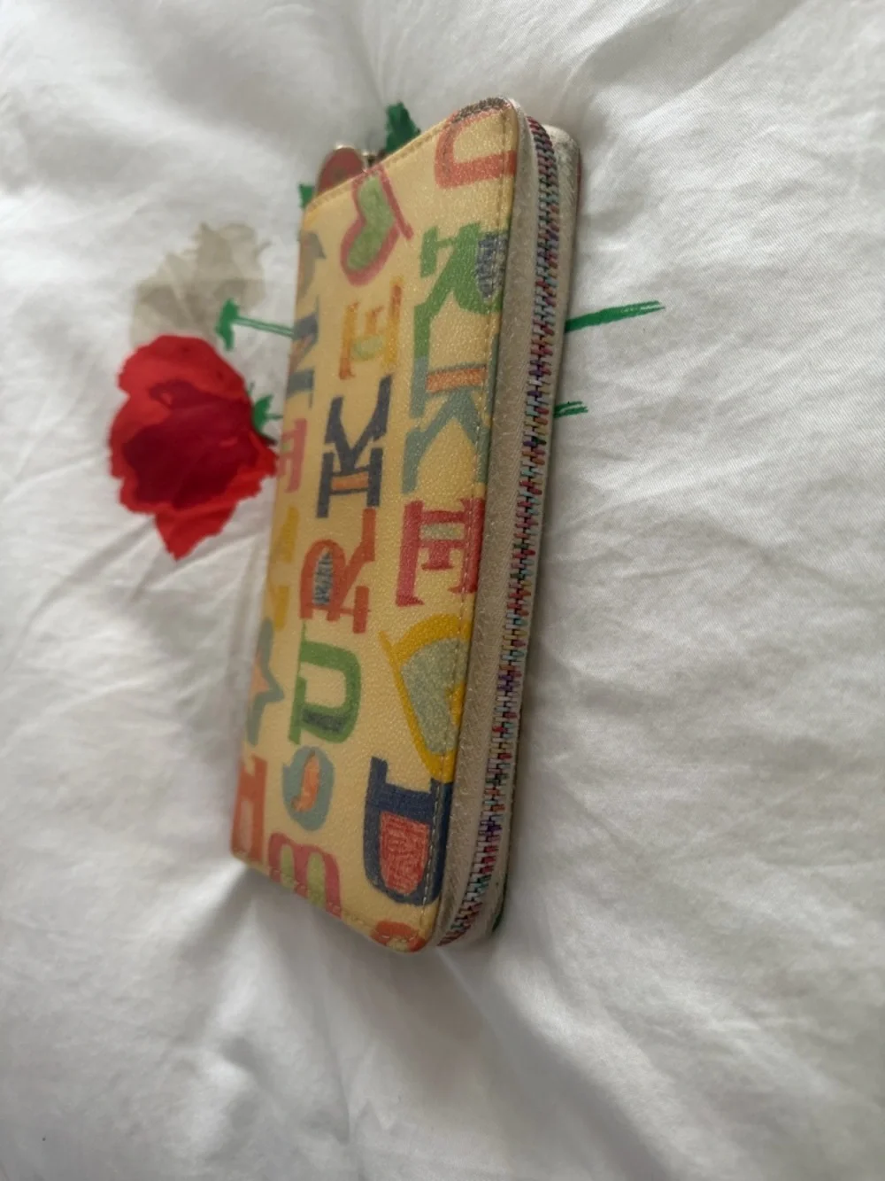 Dooney & Bourke Multicolor Logo Heart Charm Wallet - Picture 2 of 5